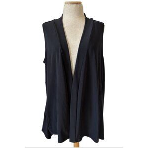Sympli Women's Sz 12 Black Open Front Vest